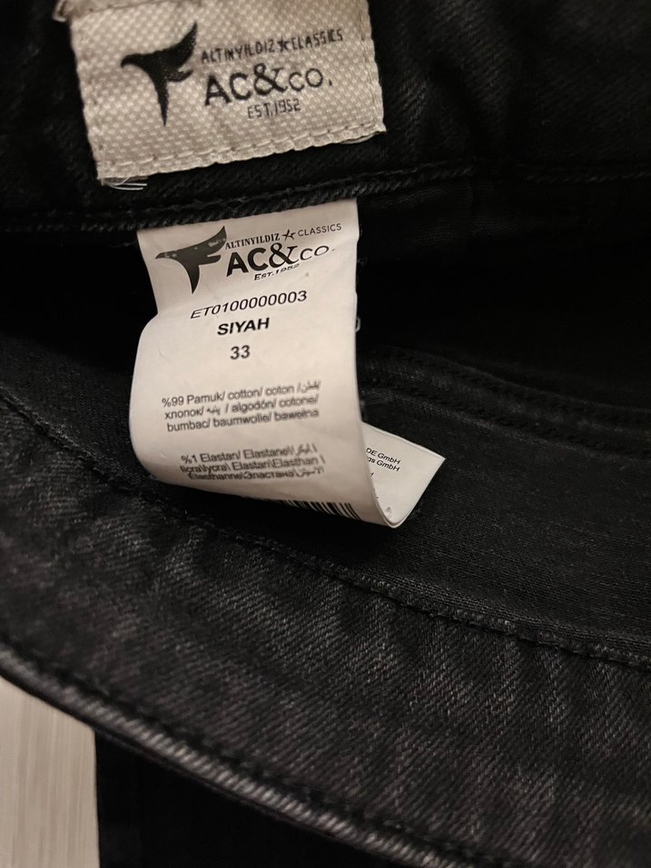 Altınyıldız Siyah Denim Jean Pantolon — görsel 2/2