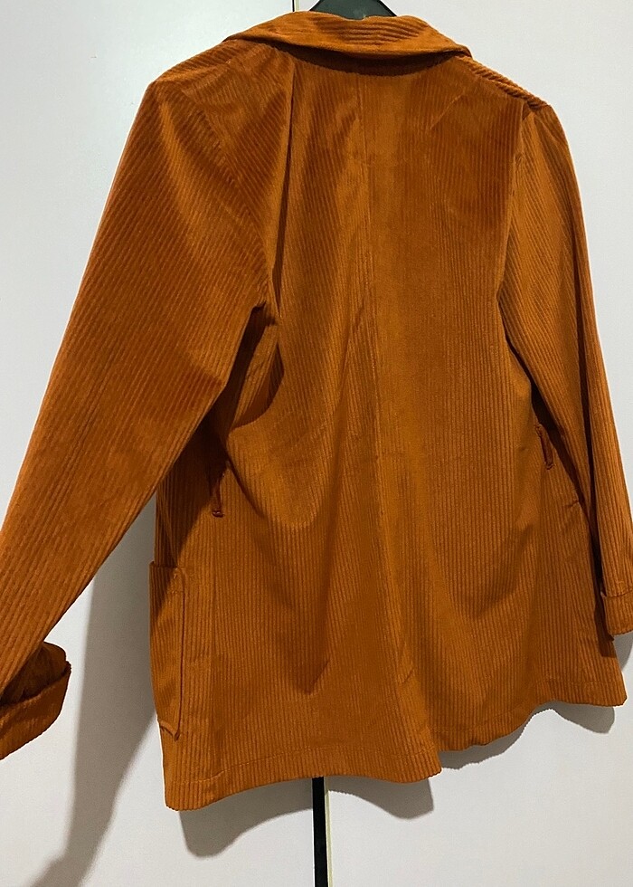 Kiremit kadife ceket - Görsel 2