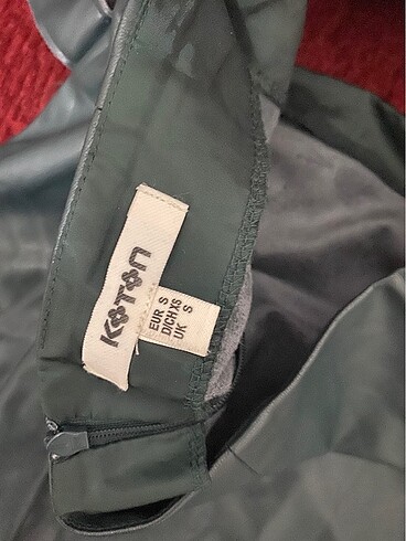 Haki koton deri etek - Görsel 3