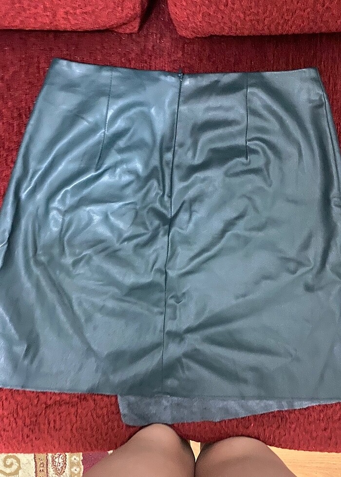 Haki koton deri etek - Görsel 2