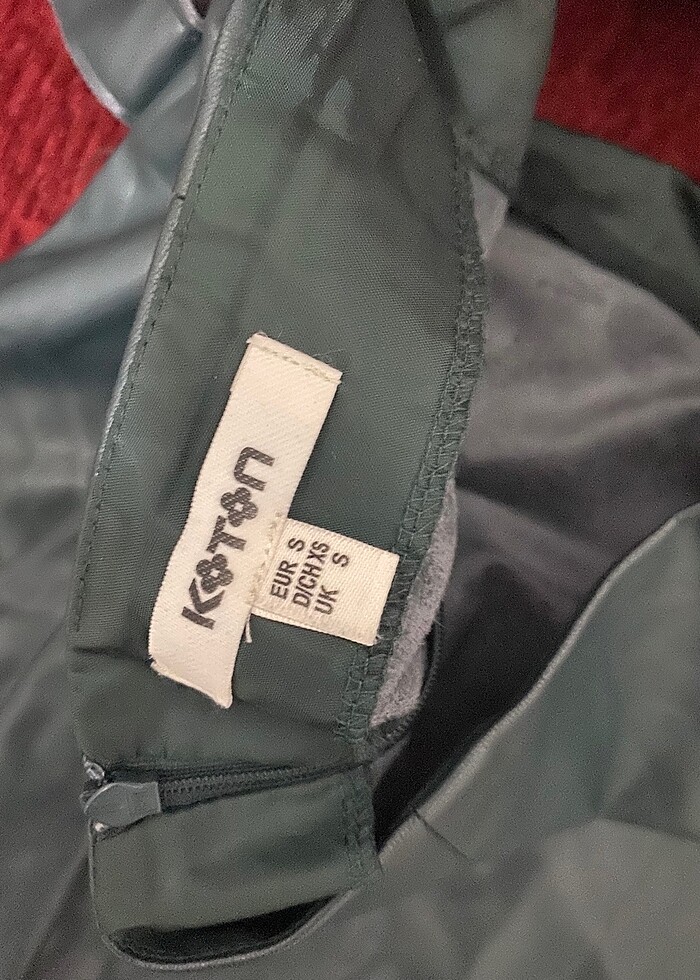 Haki koton deri etek - Görsel 3