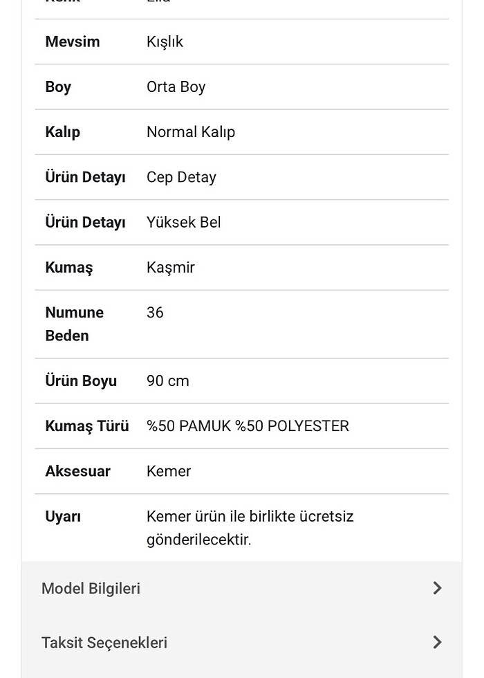 Lila yün efekt kaşmir pantolon - Görsel 4