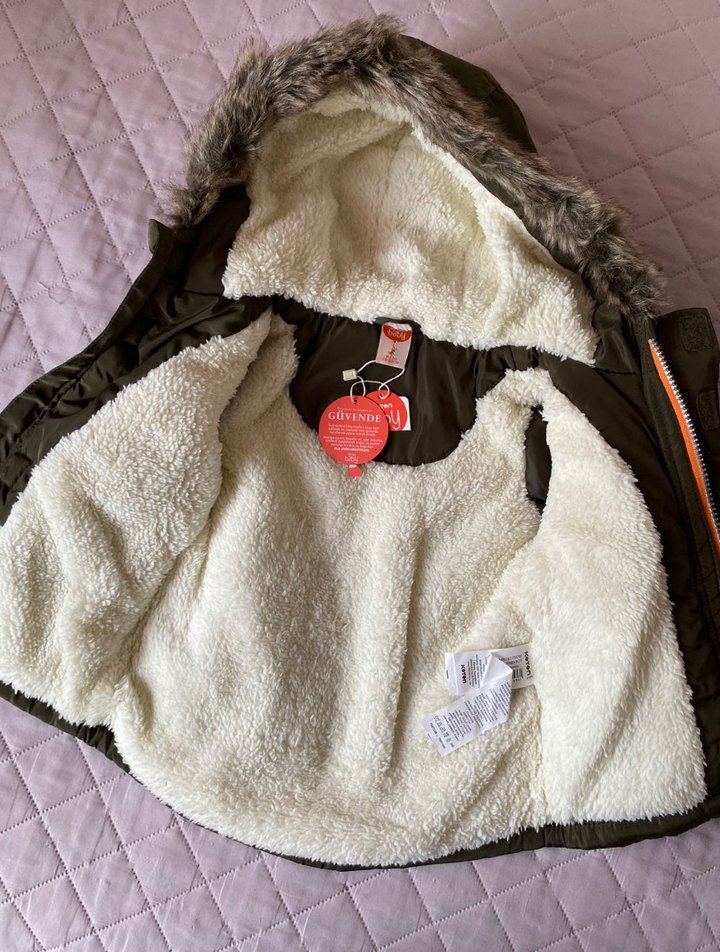 Erkek bebek Kürklü Mont - Görsel 2