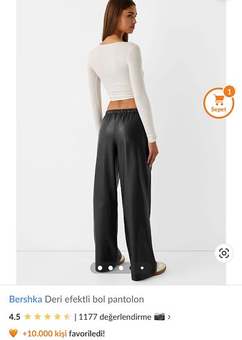 Bershka Deri Pantolon - Görsel 2