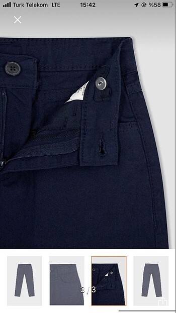 LACİVERT KETEN PANTOLON
