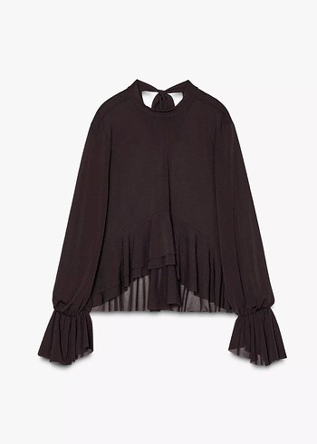 Uzun Kollu Pilili Gotik Bluz