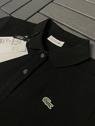 l Beden Lacoste Black Bayan Polo Yaka