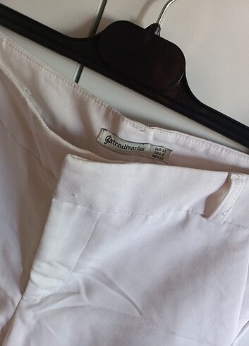 32 Beden beyaz Renk Beyaz kumaş pantolon