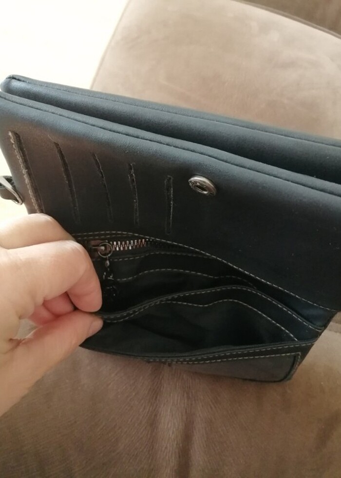 Siyah deri cüzdan - Görsel 5