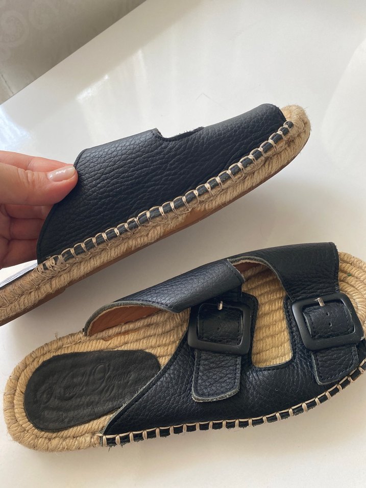 Tokalı Siyah Dolgu Topuk Kadın Espadril - Görsel 2