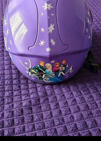 Mor Baskılı Motosiklet Kaskı Velcro Kapamalı - Görsel 7