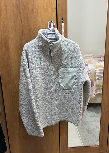 Trendyol & Milla Gri Fermuarli Kadin Polar Ceket