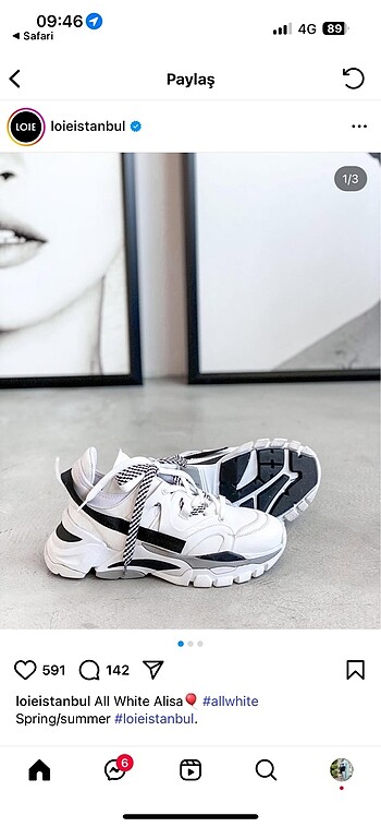 Loıe sneakers spor ayakkabı