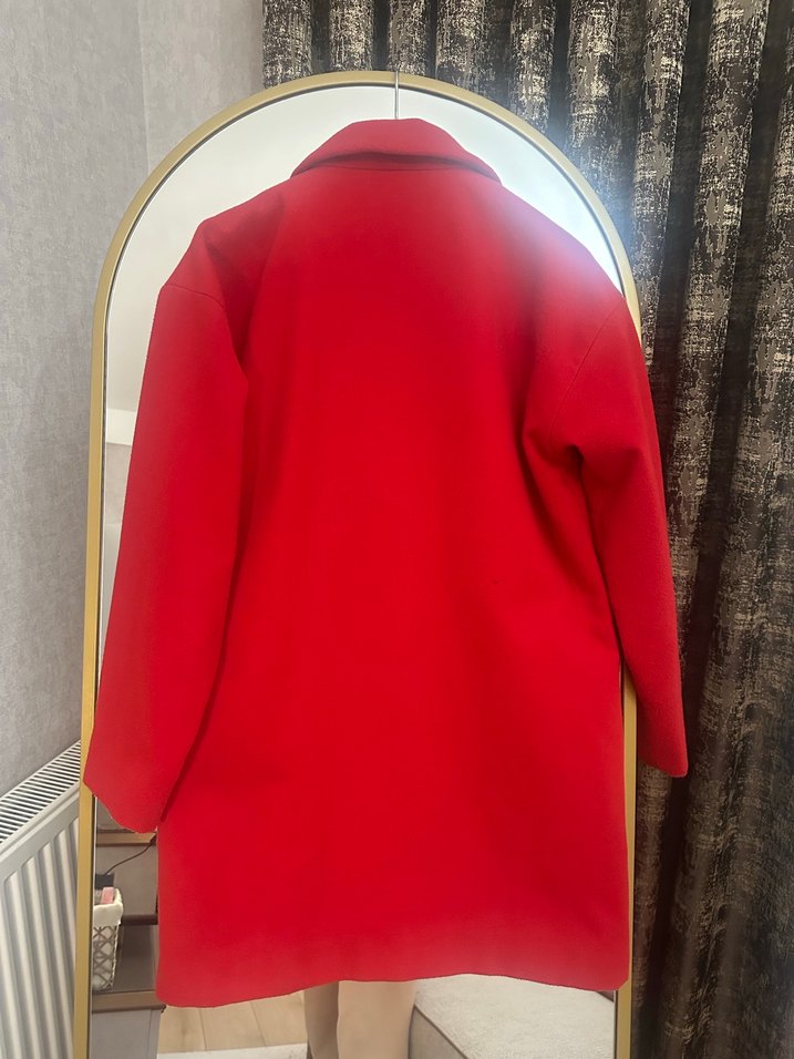 Kırmızı Düğmeli Kadın Blazer Ceket - Görsel 3