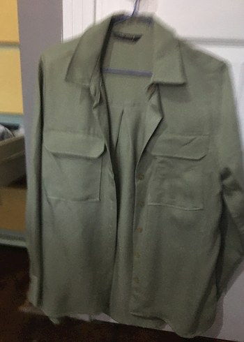 s Beden haki Renk Uzun Kollu Kadın Gömlek