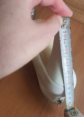 Kadın Beyaz Deri Stiletto Gece Ayakkabısı - Görsel 6