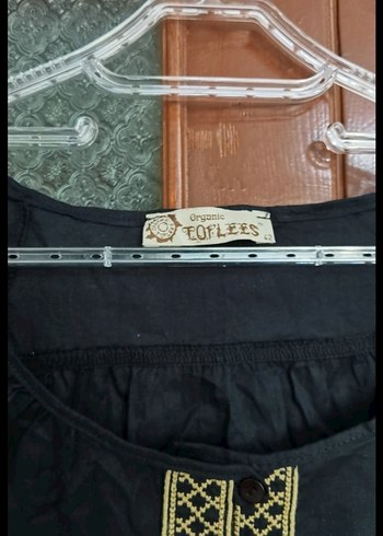 Nakışlı, Kemerli Siyah Bohem Bluz. Ürün sıfırdır - Görsel 4