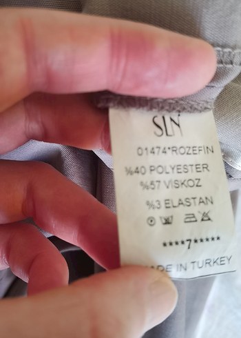 Düğmeli Bej Keten Kadın Pantolon - Görsel 6