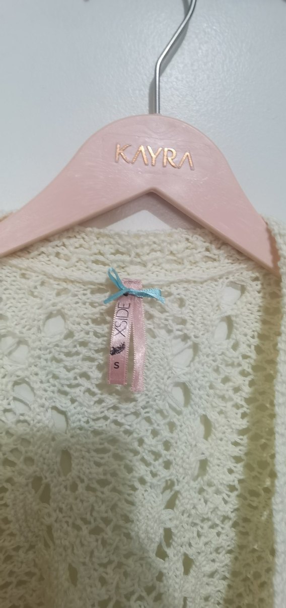 Beyaz Dantel Detaylı Bohem Kadın Hırka - Görsel 3