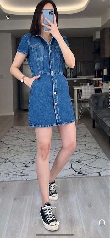 Mini kot elbise