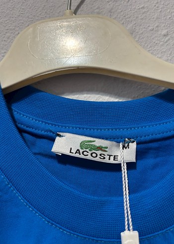 Diğer Lacoste Mavi Beyaz Oversize Tişört
