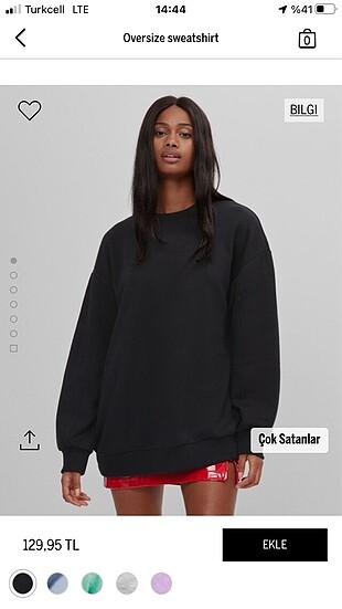 Bershka Unisex Oversize Sweatshirt