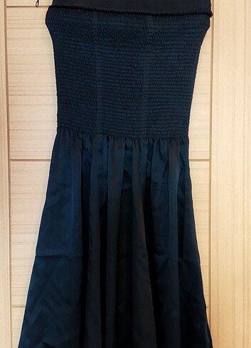 38 beden straplez siyah elbise  - Görsel 2