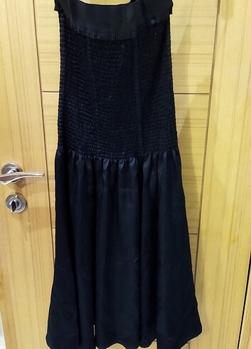 38 beden straplez siyah elbise  - Görsel 4