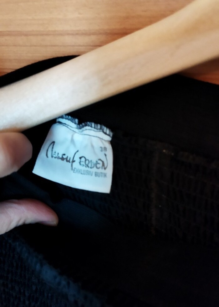 38 beden straplez siyah elbise  - Görsel 5