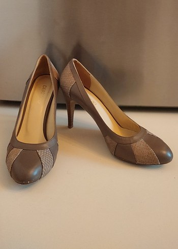 Derimod 39 No Sik Kahverengi Stiletto Topuklu Ayakkabi