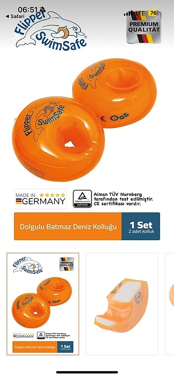  Flipper swimsafe çocuk kolluk