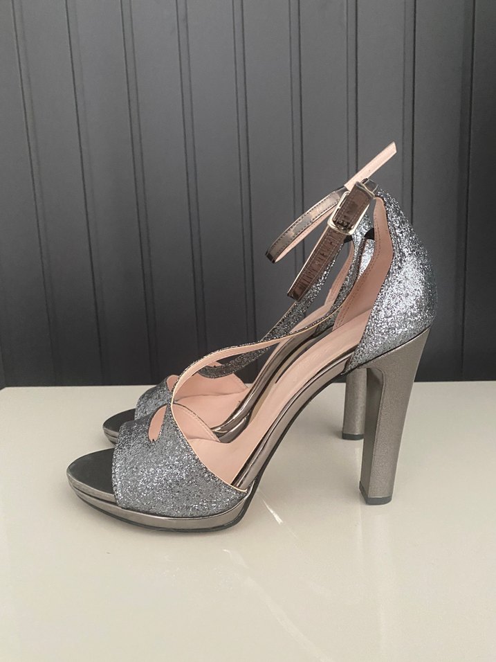 Gümüş Abiye Ayakkabı - Görsel 2