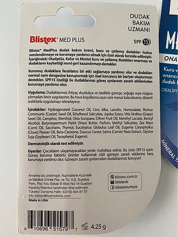  Beden Renk Blistex MedPlus