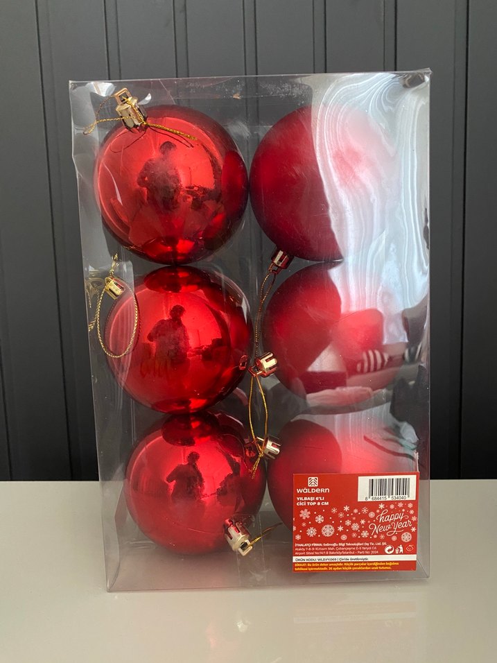 Kırmızı Yılbaşı Süsü - Görsel 2