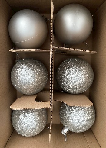 Gri Simli Yılbaşı Süsü Seti - Görsel 2