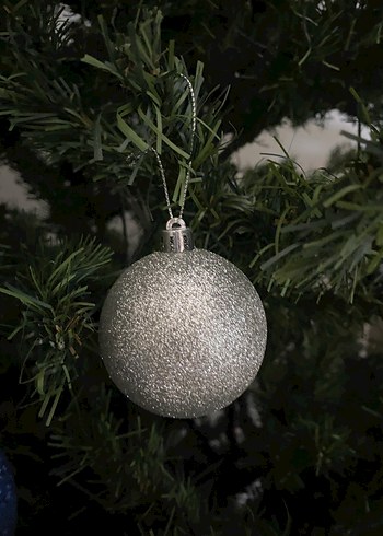 Gri Simli Yılbaşı Süsü Seti - Görsel 5