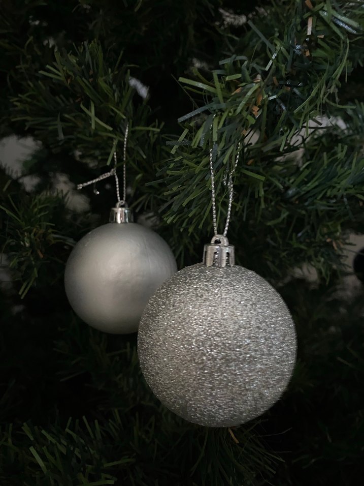 Gri Simli Yılbaşı Süsü Seti - Görsel 3