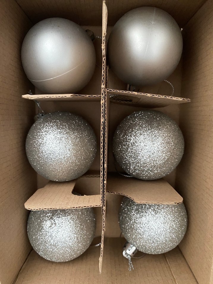 Gri Simli Yılbaşı Süsü Seti - Görsel 2