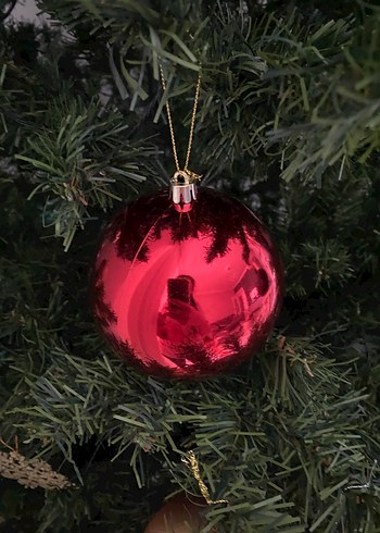 Kırmızı Yılbaşı Süsü - Görsel 4