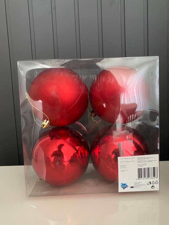 Kırmızı Yılbaşı Süsü - Görsel 2