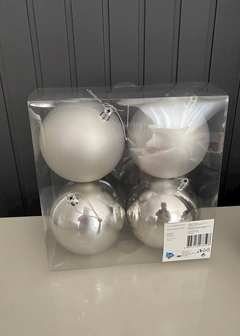 Gümüş Yılbaşı Süsü Seti - Görsel 2