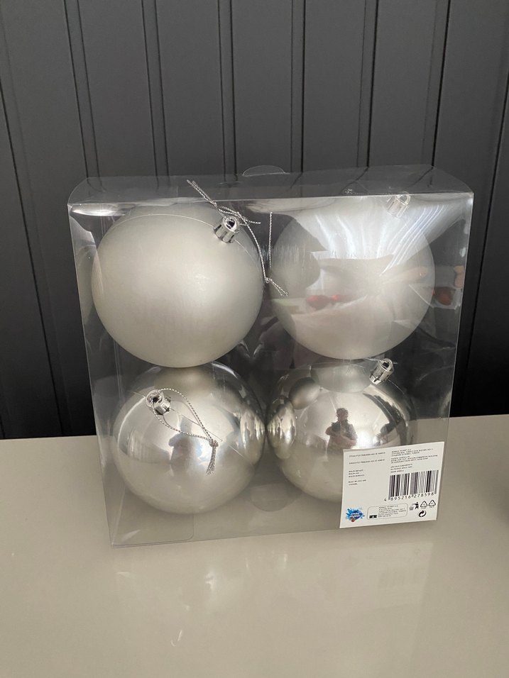 Gümüş Yılbaşı Süsü Seti - Görsel 2