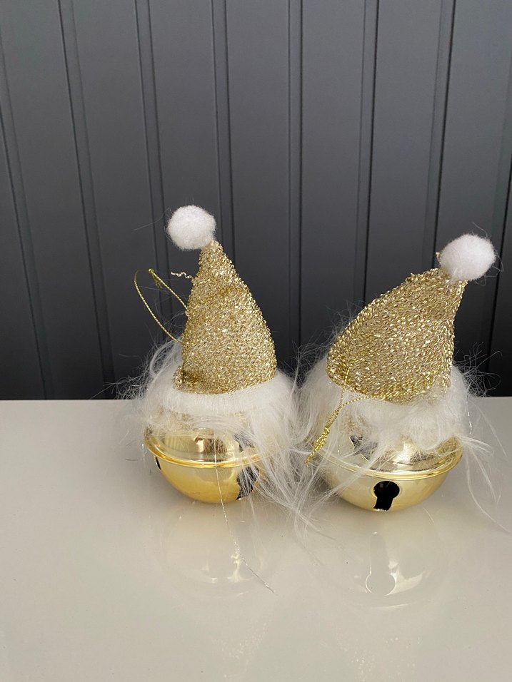 Altın Parlak Yılbaşı Çanı Süsleri - Görsel 2