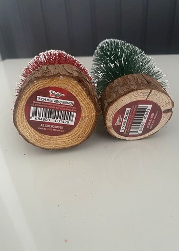 Kırmızı Mini Yılbaşı Ağacı Süsü - Görsel 3