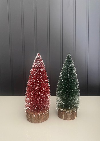 Kırmızı Mini Yılbaşı Ağacı Süsü - Görsel 2