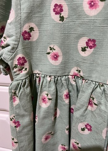 Kısa Kollu Vintage Kız Çocuk Elbisesi - Görsel 4