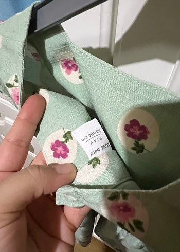 Kısa Kollu Vintage Kız Çocuk Elbisesi - Görsel 3