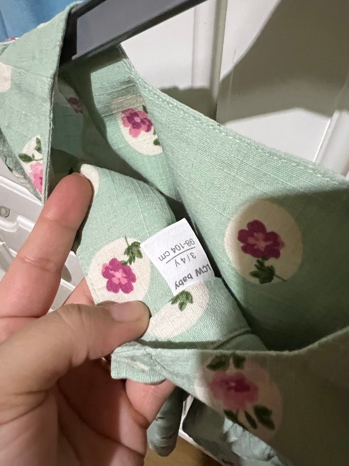 Kısa Kollu Vintage Kız Çocuk Elbisesi - Görsel 3