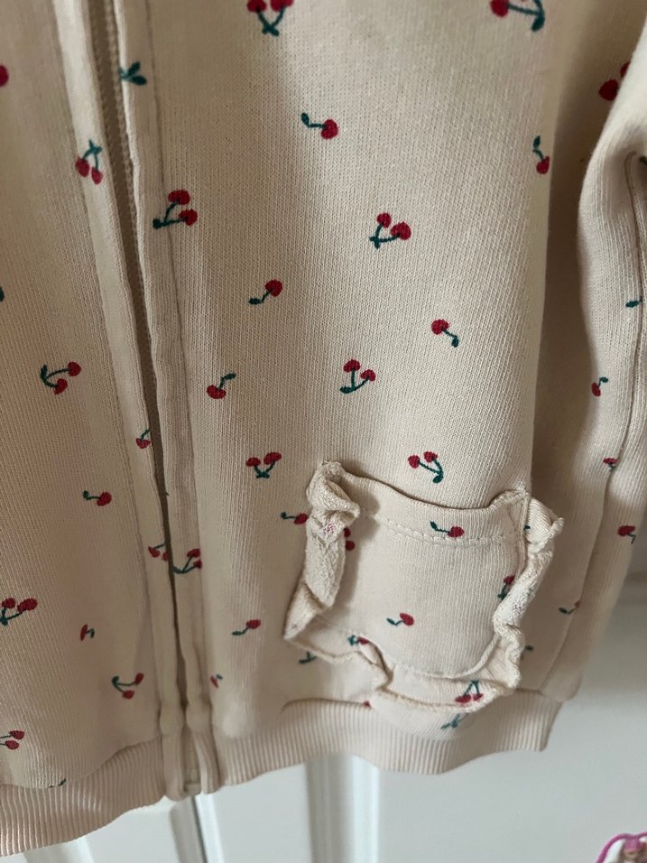 Kız Çocuk Kapüşonlu Nakışlı Fermuarlı Sweatshirt - Görsel 2