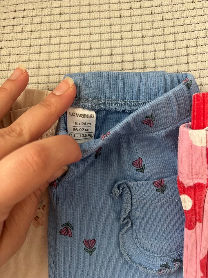 Kız Çocuk Piliseli Çok Renkli Taytlar - Görsel 5